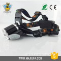 JF New design waterproof LED headlamp with red warning lights ,5w Rechargeable led headlamp with red warning